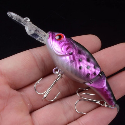 1 tk ujuv Minnow kalapüügi peibutis kõva kunstlik vända sööt 3D silmad 9,5 cm 10,5 g voblerid Crankbait treble konksud bass pesca
