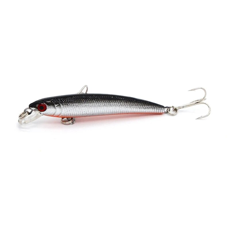 1tk 7,5cm 4,5g Pesca kunstsööt Kalastuslant Minnow Wobblers Tackle Bass Forell Bait Iscas 3D eye
