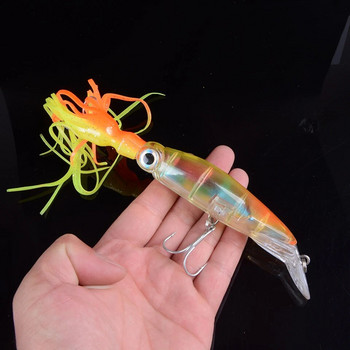 Νέο 1τμχ Υψηλής ποιότητας Ζωντανό Octopus Squid Jig Fishing Lure 14cm/39g Διαθέσιμο Δόλωμα ψαρέματος 6 χρωμάτων με μαχαίρι για γάντζο τριπλών