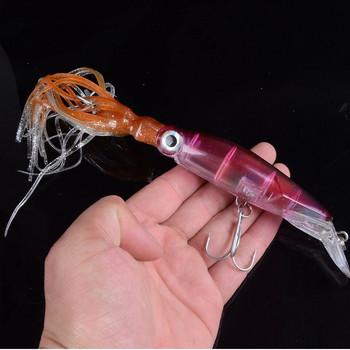 Νέο 1τμχ Υψηλής ποιότητας Ζωντανό Octopus Squid Jig Fishing Lure 14cm/39g Διαθέσιμο Δόλωμα ψαρέματος 6 χρωμάτων με μαχαίρι για γάντζο τριπλών