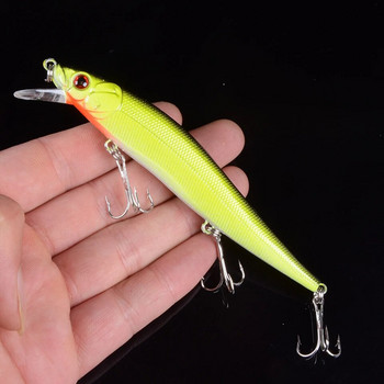 1 ΤΕΜ Isca 11,5cm 13,7g Fishing Lure Minnow Hard Bait With Three Fishing Hooks Fishing Tackle Wobbler 3D Eyes Crankbait