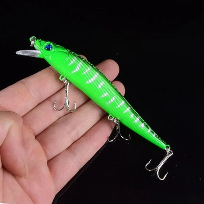 1 vnt Isca 11,5 cm 13,7 g žvejybos masalas Minnow kietas masalas su trimis žvejybos kabliukais žvejybos reikmenys vobleris 3D Eyes Crankbait
