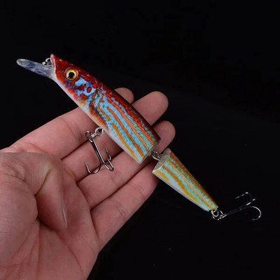 1vnt Minnow Isca dirbtinis 14cm 20,9g žvejybos masalas kieto plastiko vobleriai Deep Water Crankbait 5 spalvos 3D Eyes
