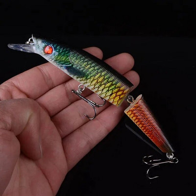 1vnt Minnow Isca dirbtinis 14cm 20,9g žvejybos masalas kieto plastiko vobleriai Deep Water Crankbait 5 spalvos 3D Eyes