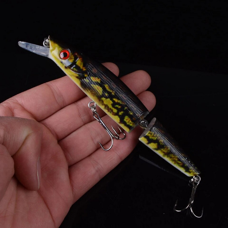 1vnt Minnow Isca dirbtinis 14cm 20,9g žvejybos masalas kieto plastiko vobleriai Deep Water Crankbait 5 spalvos 3D Eyes
