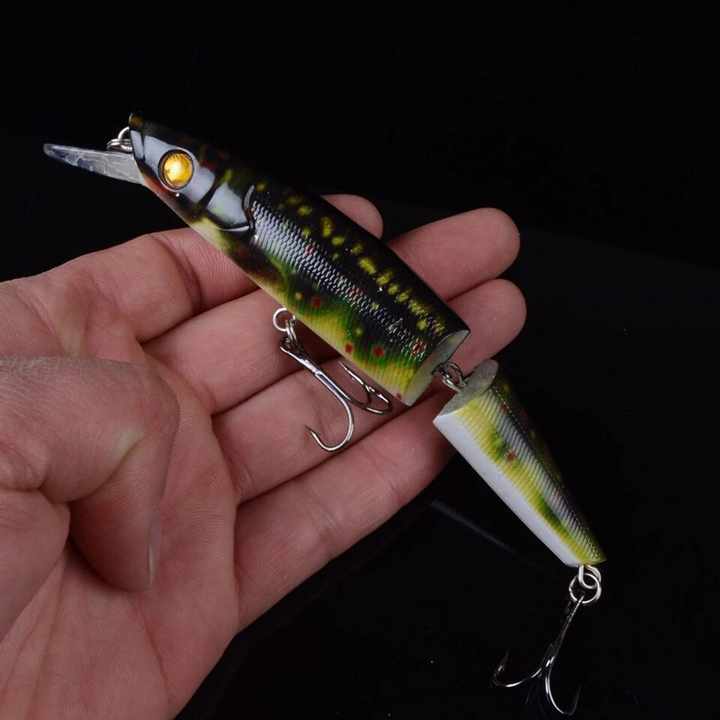 1vnt Minnow Isca dirbtinis 14cm 20,9g žvejybos masalas kieto plastiko vobleriai Deep Water Crankbait 5 spalvos 3D Eyes
