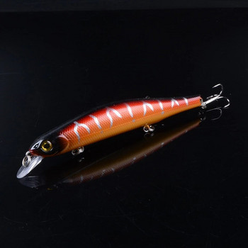 1 τεμ 12,5 cm 17g Minnow Fishing Lures Wobblers Crankbaits Jerkbaits Τεχνητά σκληρά δολώματα Άγκιστρα 3D μάτια για ψάρεμα κυπρίνου Pesca