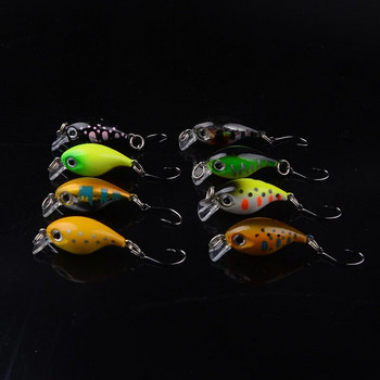 1 ΤΕΜ Minnow Fishing Lure 3,3cm 2,2g Crankbait Hard Bait Topwater Artificial Wobbler Bass Japan Fly Fishing Accessories 3D Eyes