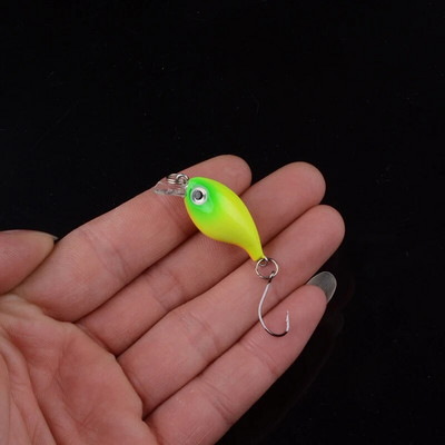 1 buc. Nalucă de pescuit Minnow 3,3 cm 2,2 g Crankbait Momeală dură Topwater Artificial Wobbler Bass Japonia Accesorii pentru pescuit cu muscă Ochi 3D
