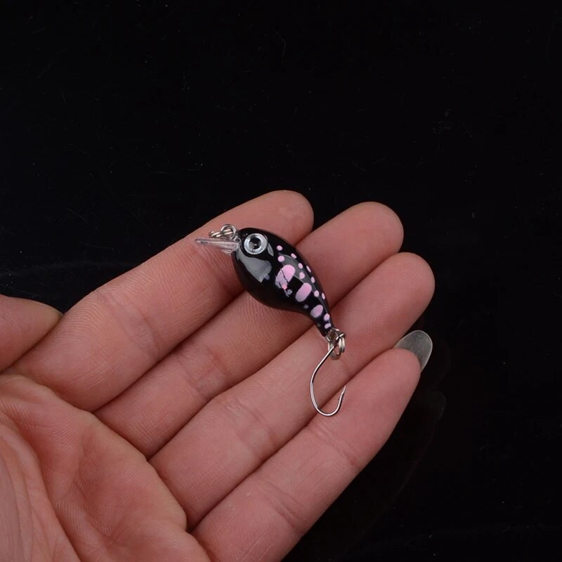 1 tk Minnow kalapüügilant 3,3 cm 2,2 g Crankbait kõva sööt Topwater kunstlik vobler bass Jaapani kärbsepüügi tarvikud 3D silmad