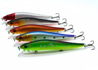 1 tk/kott 5 värvi 14 cm 23,7 g püügilant Minnow kõva sööt 3 konksuga Püügitarbed 3D Eyes #04
