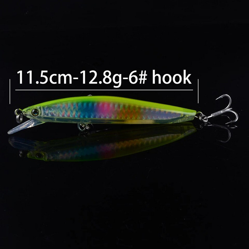 1tk Merekalapüügi Minnow Wobbler Lure Swim Hard Bait 115mm/12.8g Kunstlik Crankbait Haug Pesca Trolling jerkbait Kalastustarbed