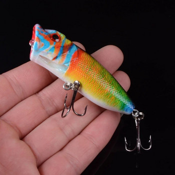 Popper Isca Artificial 7cm 11,8g Fishing Lure Hard Plastic Wobblers Deep Water Crankbait 4 Διαθέσιμα χρώματα 3D μάτια