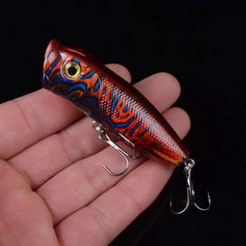 Popper Isca Artificial 7cm 11,8g Fishing Lure Hard Plastic Wobblers Deep Water Crankbait 4 Διαθέσιμα χρώματα 3D μάτια