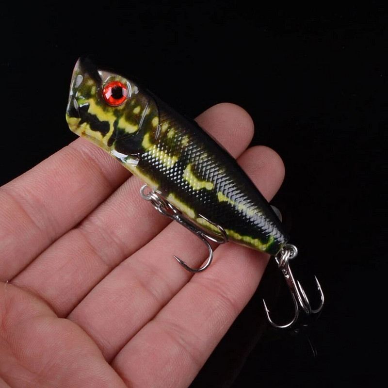 Popper Isca mākslīgais 7cm 11,8g makšķerēšanas māneklis cietās plastmasas vobleri dziļūdens Crankbait 4 krāsas Pieejamas 3D Eyes