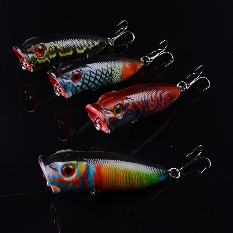 Popper Isca mākslīgais 7cm 11,8g makšķerēšanas māneklis cietās plastmasas vobleri dziļūdens Crankbait 4 krāsas Pieejamas 3D Eyes