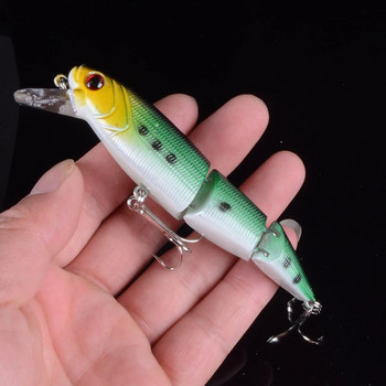 Νέα άφιξη 1τμχ 11cm/15g Fishing Lures 3 Segment Lifelike Swimbait Πλαστικά σκληρά δολώματα 5 χρωμάτων Διαθέσιμα Wobblers Δόλωμα για ψάρεμα