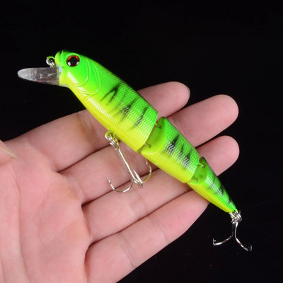 Naujas pristatymas 1vnt 11cm/15g žvejybos masalai 3 segmentų Lifelike Swimbait plastikiniai kieti masalai 5 spalvos Galimi vobleriai žvejybos masalas