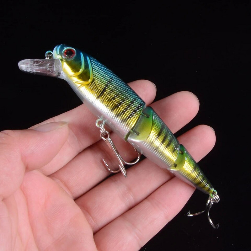 Uus saabumine 1tk 11cm/15g kalapüügi landid 3 segmendi Lifelike Swimbait plastikust kõvasöödad 5 värvi Saadaval Voblerid kalasööt