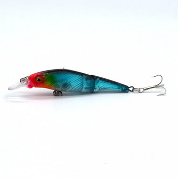 1τεμ 9,2cm/3,6in 7,6g/0,27oz Fishing Lures Minnow Crankbait Wobblers 8 χρώμα Minnow δόλωμα ψαρέματος 6# Hook hard Bait 3D Eyes Pesca