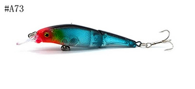 1 tk 9,2 cm / 3,6 tolli 7,6 g / 0,27 untsi kalapüügi landid Minnow Crankbait voblerid 8 värvi Minnow kalasööt 6# Konks kõva sööt 3D Eyes Pesca