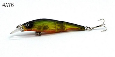 1 tk 9,2 cm / 3,6 tolli 7,6 g / 0,27 untsi kalapüügi landid Minnow Crankbait voblerid 8 värvi Minnow kalasööt 6# Konks kõva sööt 3D Eyes Pesca