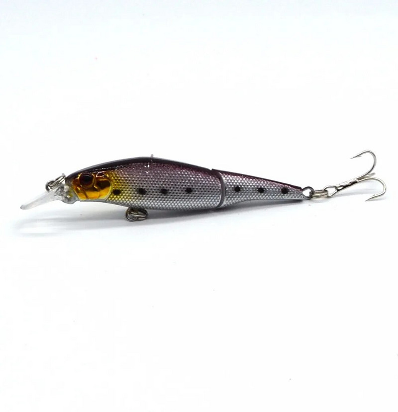 1 tk 9,2 cm / 3,6 tolli 7,6 g / 0,27 untsi kalapüügi landid Minnow Crankbait voblerid 8 värvi Minnow kalasööt 6# Konks kõva sööt 3D Eyes Pesca