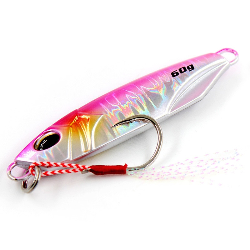 10 tk/partii Aeglane jigging kalapüük Valatud rakised abikonks, okastraat, ühe puugikonksud, niit, sulg Pesca kõrge süsinikusisaldusega terasest püügilant