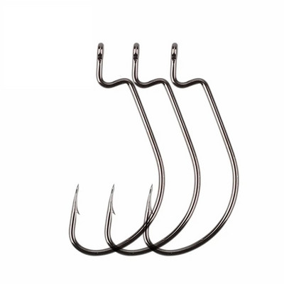 20 vnt./stal. Texan Hooks High-Carbon Steel Offset Hook Karpervissen Fishhooks Lure Softjerk 8#~-5/0 Anzuelos Pesca žvejybos reikmenys