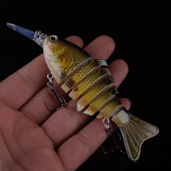 1 τεμ 12 cm 23g Wobblers Pike Fishing Lures Τεχνητά πολλαπλών ενώσεων Τεχνητό σκληρό δόλωμα συρτή Εργαλείο ψαρέματος λούτσων κυπρίνου