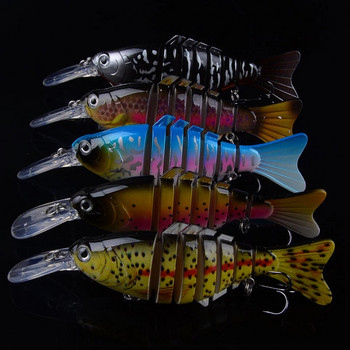 1 τεμ 12 cm 23g Wobblers Pike Fishing Lures Τεχνητά πολλαπλών ενώσεων Τεχνητό σκληρό δόλωμα συρτή Εργαλείο ψαρέματος λούτσων κυπρίνου