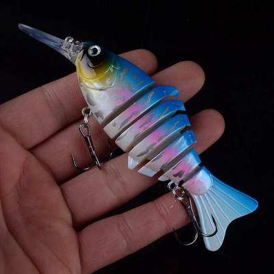 1gab 12cm 23g vobleri līdaku makšķerēšanas mānekļi Mākslīgie vairāku savienojumu posmi mākslīgā cietā ēsma velcēšana līdakas karpu makšķerēšanai