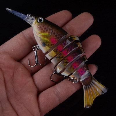 1gab 12cm 23g vobleri līdaku makšķerēšanas mānekļi Mākslīgie vairāku savienojumu posmi mākslīgā cietā ēsma velcēšana līdakas karpu makšķerēšanai