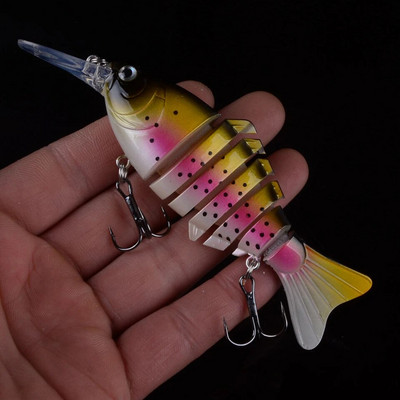 1gab 12cm 23g vobleri līdaku makšķerēšanas mānekļi Mākslīgie vairāku savienojumu posmi mākslīgā cietā ēsma velcēšana līdakas karpu makšķerēšanai