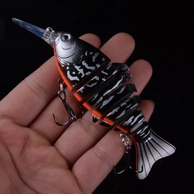 1gab 12cm 23g vobleri līdaku makšķerēšanas mānekļi Mākslīgie vairāku savienojumu posmi mākslīgā cietā ēsma velcēšana līdakas karpu makšķerēšanai