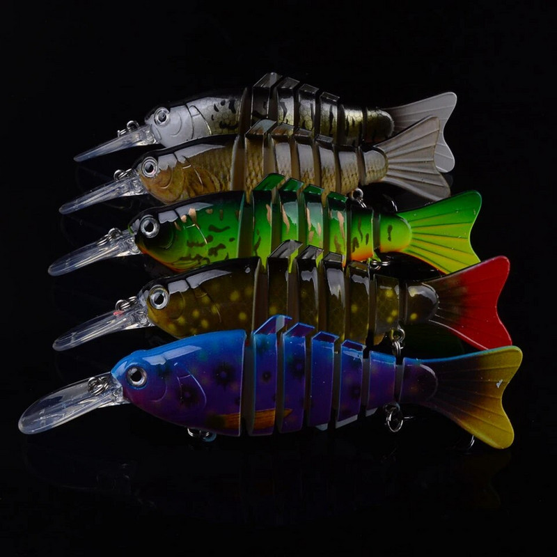 1gab 12cm 23g vobleri līdaku makšķerēšanas mānekļi Mākslīgie vairāku savienojumu posmi mākslīgā cietā ēsma velcēšana līdakas karpu makšķerēšanai