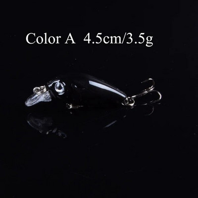 1 buc. Nalucă de pescuit Crankbait 45 mm 3,5 g Popper Minnow Wobblers Isca Momeală artificială Aparatură de pescuit Topwater Două cârlige Ochi 3D