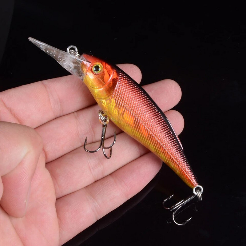 1 tk kalapüügi landid 10 cm 11 g Minnow lant, 3 värvi vali kõrge kvaliteediga kõva sööt Crankbait vobbler kalastustarvete hulgimüük