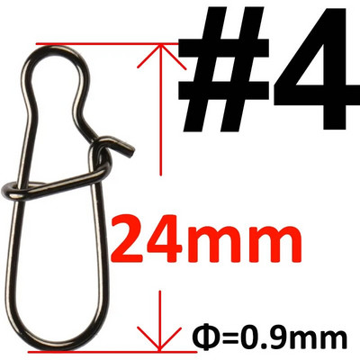 50 ή 100 τμχ Ανοξείδωτο ατσάλι με κουμπωτά ψαρέματος με γάντζο καρφίτσα κουμπώματος Fastlock Αξεσουάρ με κλιπ για γάντζο με περιστρεφόμενη κάννη