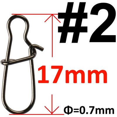 50 ή 100 τμχ Ανοξείδωτο ατσάλι με κουμπωτά ψαρέματος με γάντζο καρφίτσα κουμπώματος Fastlock Αξεσουάρ με κλιπ για γάντζο με περιστρεφόμενη κάννη