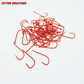 100 τμχ Fishing Hook Series 1#-8# Αγκαθωτό αγκίστρι ψαριού υψηλής ανθρακούχο χάλυβα κόκκινο χρυσό Fishhooks Bent Baitholder Ringed Carp Hook Tackle