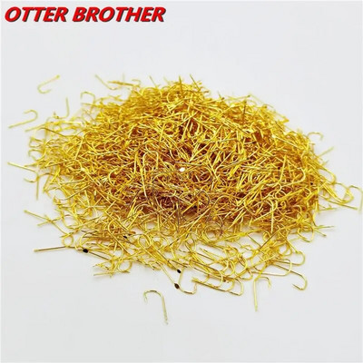 100 τμχ Fishing Hook Series 1#-8# Αγκαθωτό αγκίστρι ψαριού υψηλής ανθρακούχο χάλυβα κόκκινο χρυσό Fishhooks Bent Baitholder Ringed Carp Hook Tackle