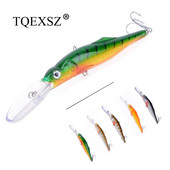 1 tk voblerid haugipüügiks uppuvad jerkbait Minnow kalapüügi landid/kaunistused/riistad Swimbait võlts-/kunstlikud/suure söödaga kõvad landid