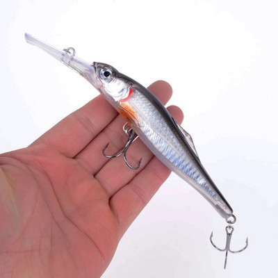 1 tk voblerid haugipüügiks uppuvad jerkbait Minnow kalapüügi landid/kaunistused/riistad Swimbait võlts-/kunstlikud/suure söödaga kõvad landid