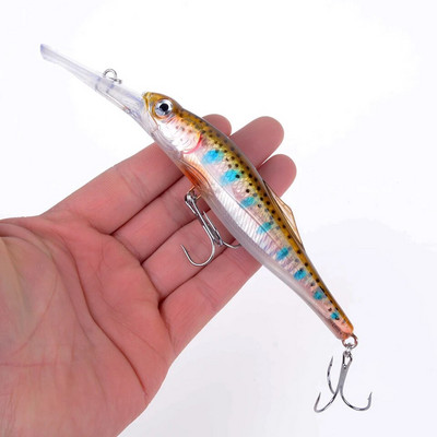 1 tk voblerid haugipüügiks uppuvad jerkbait Minnow kalapüügi landid/kaunistused/riistad Swimbait võlts-/kunstlikud/suure söödaga kõvad landid