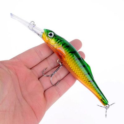 1 tk voblerid haugipüügiks uppuvad jerkbait Minnow kalapüügi landid/kaunistused/riistad Swimbait võlts-/kunstlikud/suure söödaga kõvad landid