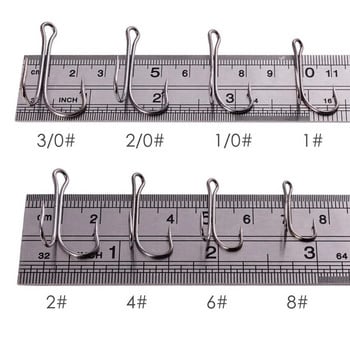 Aorace 10 τμχ/κιβώτιο Διπλό Γάντζος Ψαρέματος Ανθρακούχο Ατσάλι Γάντζος Αγκαθωτό για Κυπρίνους Ψάρεμα Μύγα Δέσιμο Αξεσουάρ Ψαριών Μαλακό Δέλεαρ