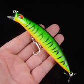 1 tk kalapüügi landid 12,4 cm 14,4 g Minnow Lure Rattling Kvaliteetne kõva söödaga Crankbait Wobbler kalastustarbed Leurre Peche Pike