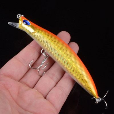 1 tk kalapüügi landid 12,4 cm 14,4 g Minnow Lure Rattling Kvaliteetne kõva söödaga Crankbait Wobbler kalastustarbed Leurre Peche Pike