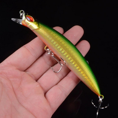 1 tk kalapüügi landid 12,4 cm 14,4 g Minnow Lure Rattling Kvaliteetne kõva söödaga Crankbait Wobbler kalastustarbed Leurre Peche Pike